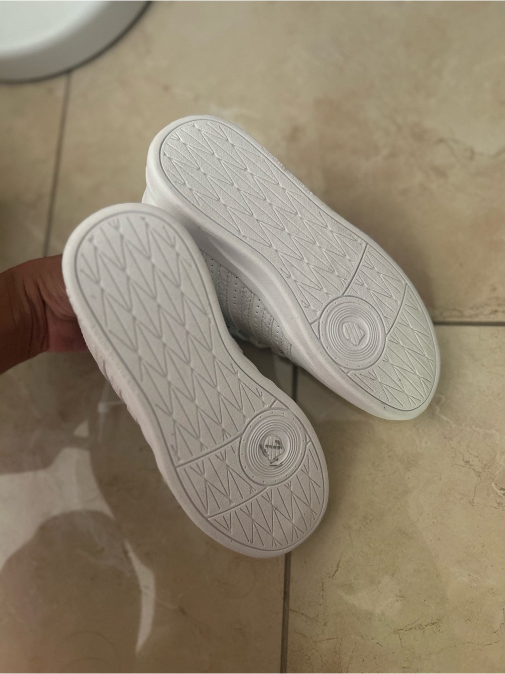 K-Swiss All-White Lace-Up Tennis Sneakers - Picture 2 of 3